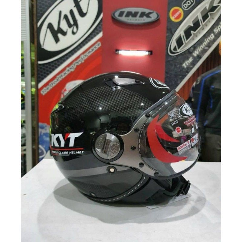 HELM KYT ELSICO MOTIF 3 BLACK GUNMETAL HELM VESPA KYT HELM RETRO KYT HELM BOGO KYT NO HELM CARGLOSS