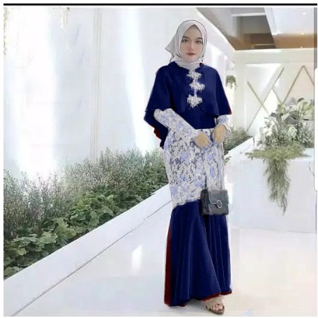 TERLARIS Ashanty Gown baju pesta Brokat Tabur mutiara velvet