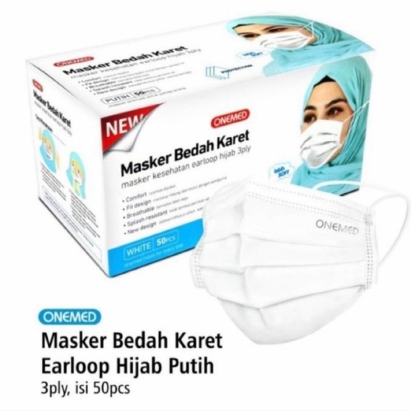 MASKER HIJAB ONEMED PUTIH