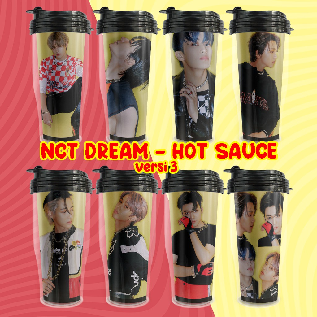 Tumbler NCT Dream Hot Sauce versi 3 | Merchandise KPOP Botol Minum Murah Unofficial Mark Jaemin