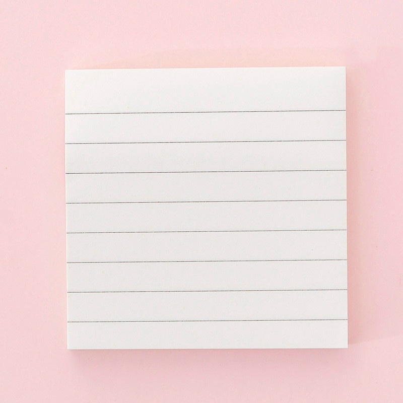 1 X Horizontal Square Self-Adhesive Memo Pad Paper Sticky Notes Notepad Stationery Papeleria School