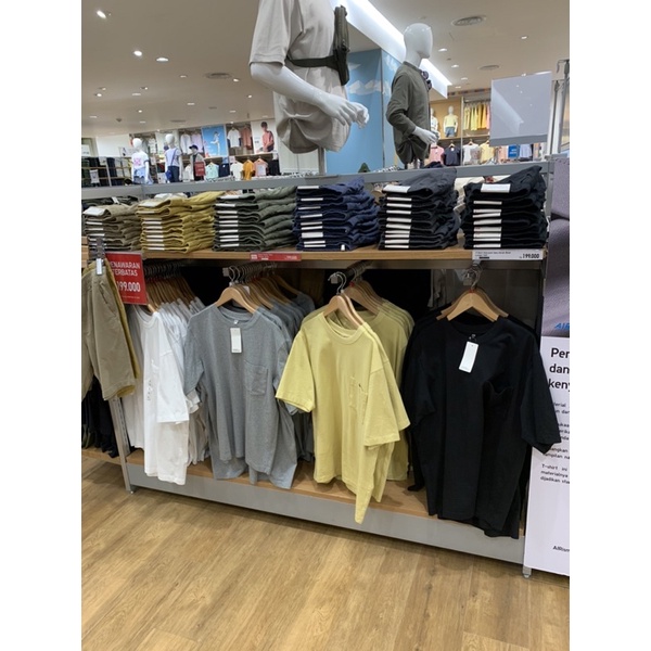 kaos uniqlo oversize pocket/saku polos jastip