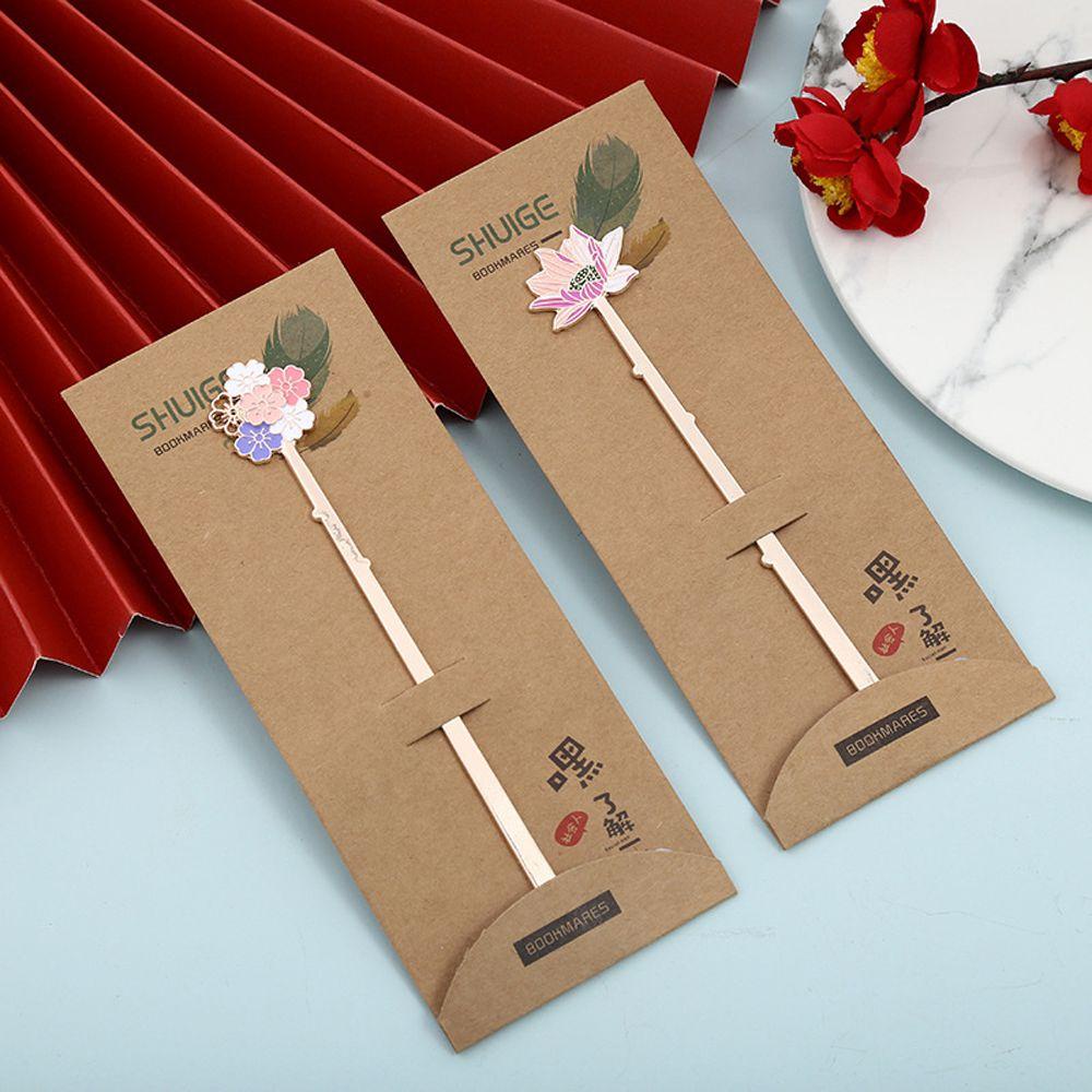 Nickolas1 Bookmark Warna-Warni Istimewa Siswa Perlengkapan Sekolah Penopang Buku Sakura