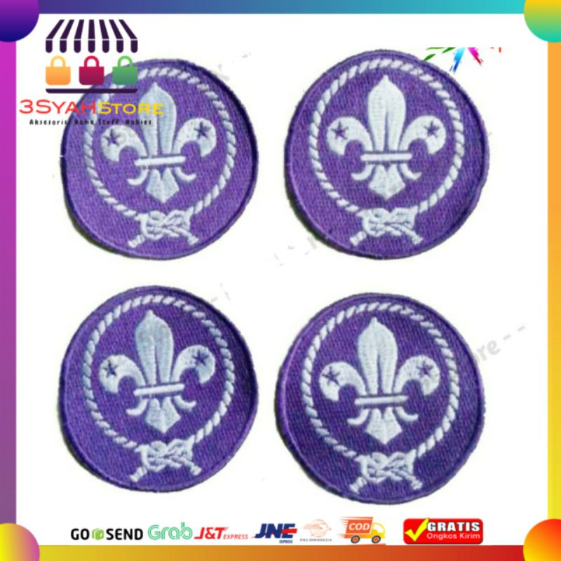 Bet Tanda Pandu Dunia Pramuka Badge WOSM Putra Putri full Bordir