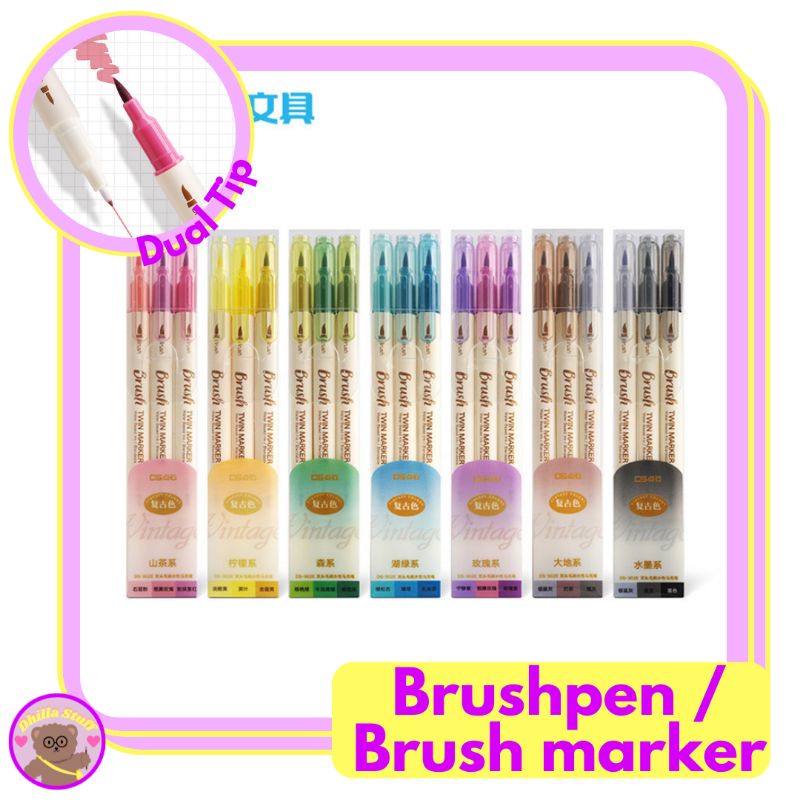 

DS Water Based Twin Marker Vintage Set 3pc