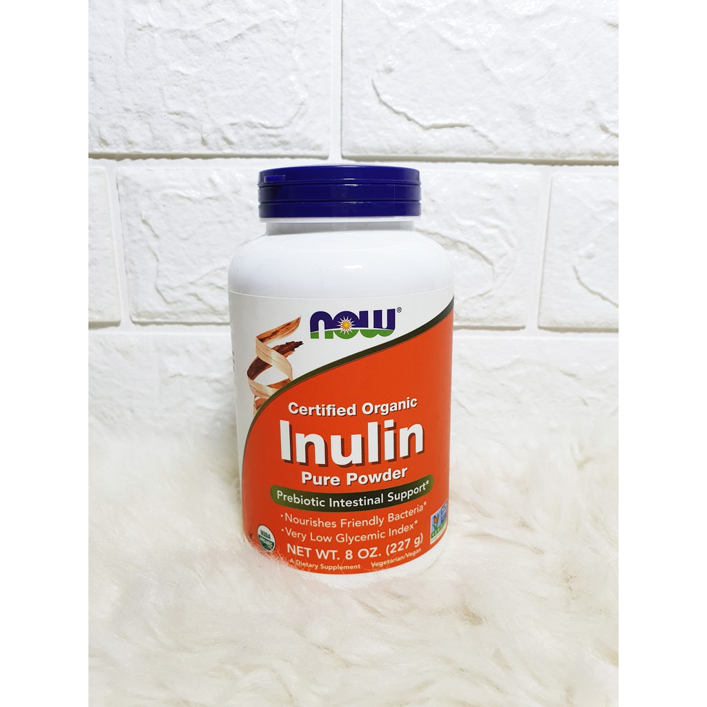 

Now Foods Inulin Certified Organic Prebiotic Pure Powder 227 gram