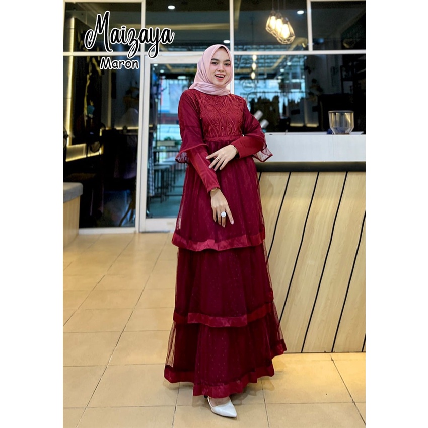 MAIZAYA Gamis Pesta Muslimah Bridesmaid Kondangan Walimatul Kondangan Bridemaids