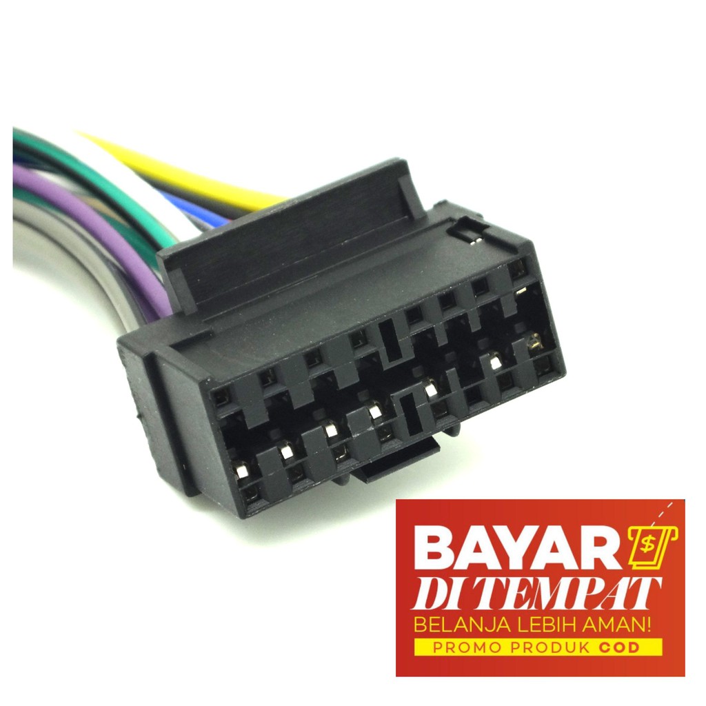 Kabel Head Unit Tape Mobil JVC 16 Pin Model Lama Seri KW-XC KD-WC KS-FX KD-AR KD-S KD-SX KD-LH KD-G