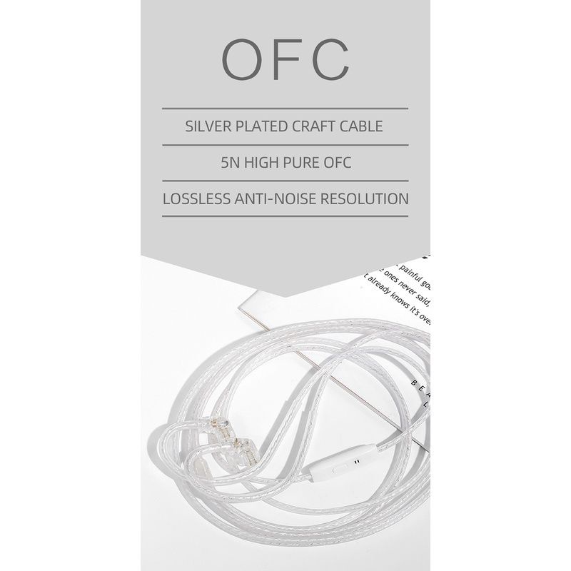 Kabel for KZ Earphone Kabel KZ Silver Upgrade Jcally PJ2 Silver Plated Upgrade Cable wire 5N Oxygen-free copper 0.78mm QDC MMCX Cable with 3.5mm plug for kz trn kabel kz zsn pro kabel kz edx kabel kz dq6-6