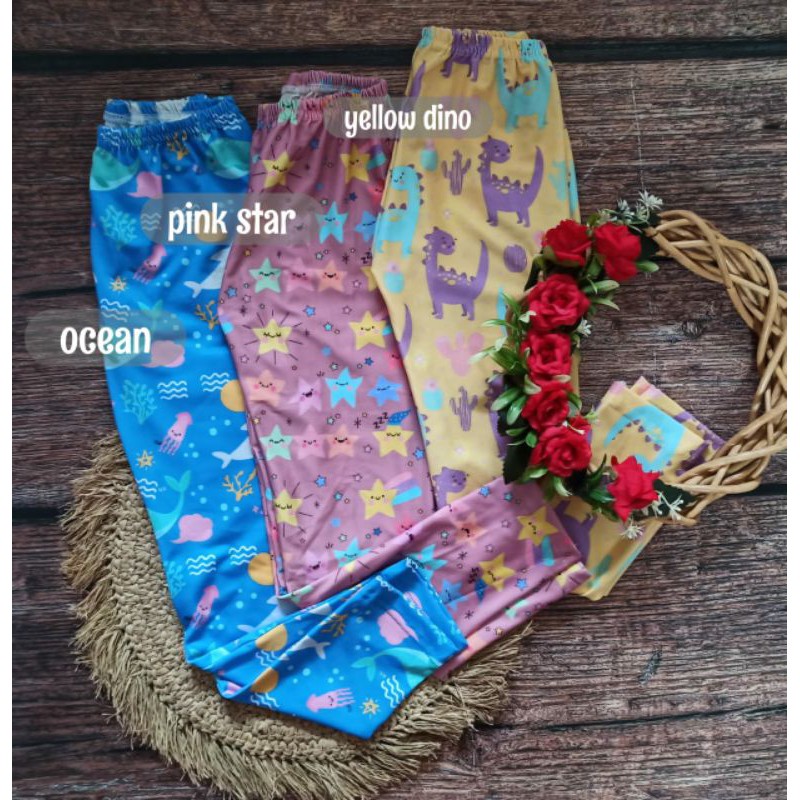 Inoel Kids Legging Anak Spandex Import/Leging Anak Perempuan Motif Lucu/Lejing Inul