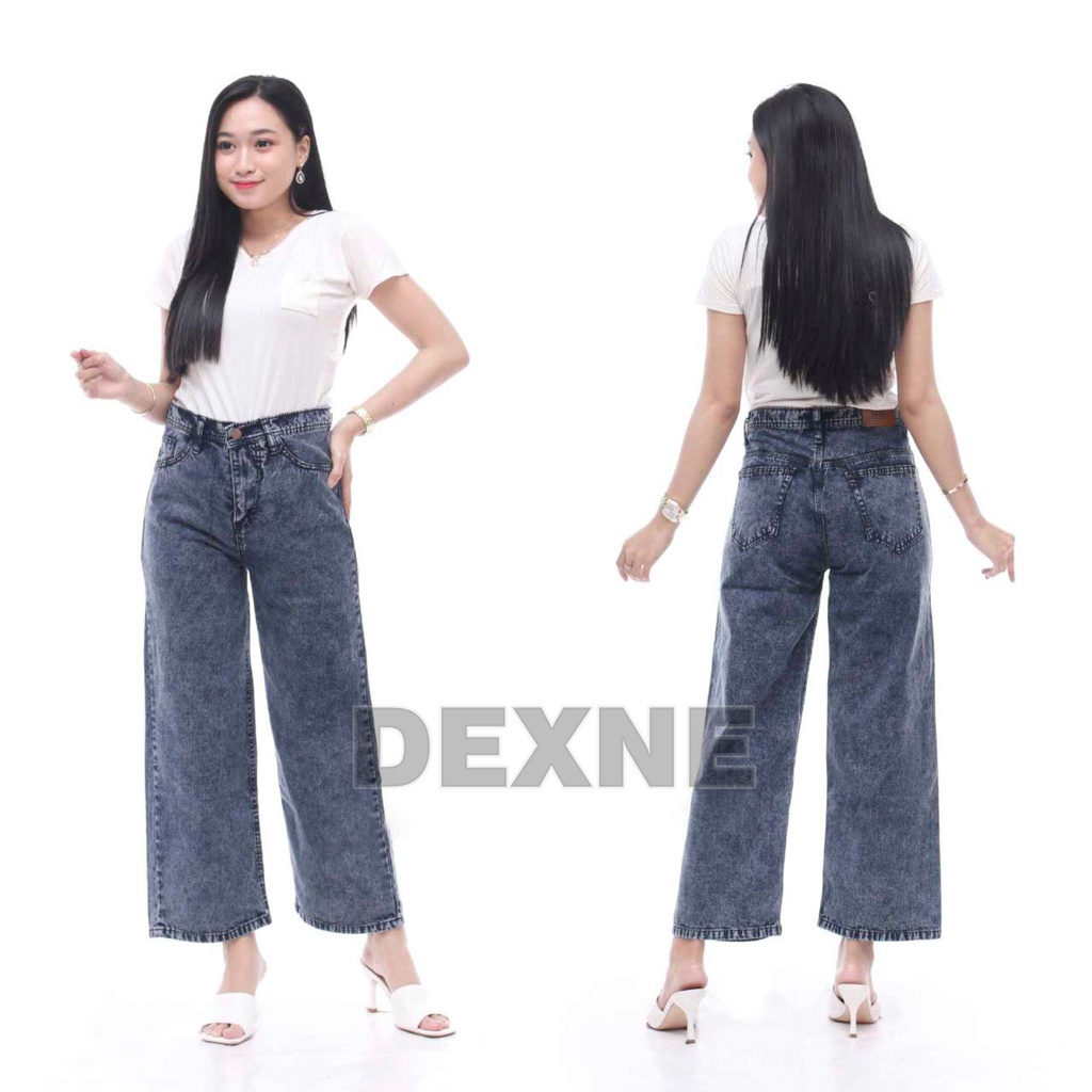 Kulot Jeans Celana Wanita Highwaist Korean Style Boyfriend Fashion Terlaris