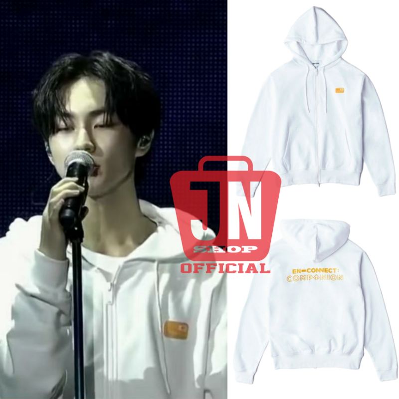 Jaket Hoodie Engene Jungwon COMPANION sablon belakang + Logo depan