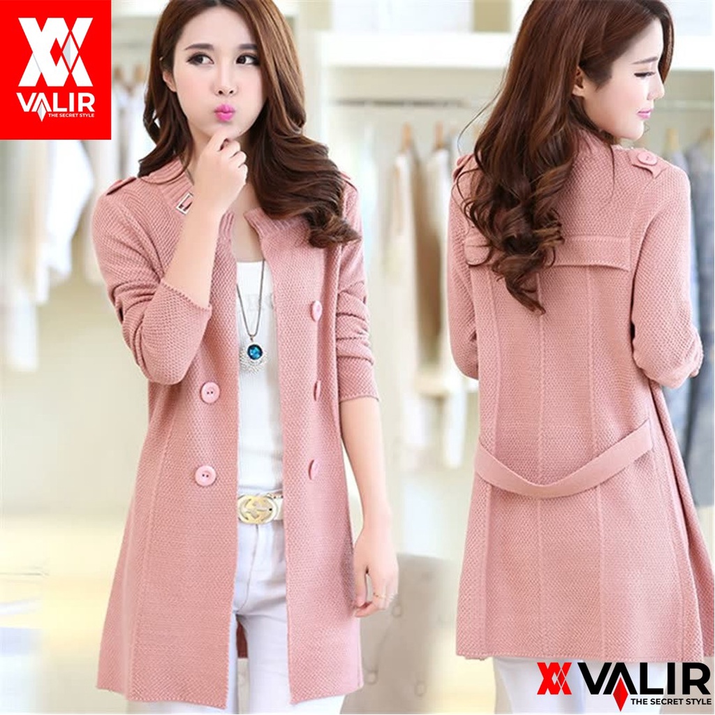 Valir Reeva - Atasan Rajut Wanita Lengan Panjang Blazer Bahan Tebal Premium Quality Branded Original