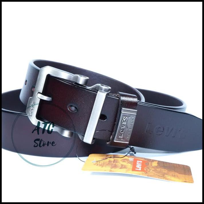 Terbaru Ikat Pinggang Pria / Gesper Import / Sabuk Kulit Asli Levis 501 Clasic