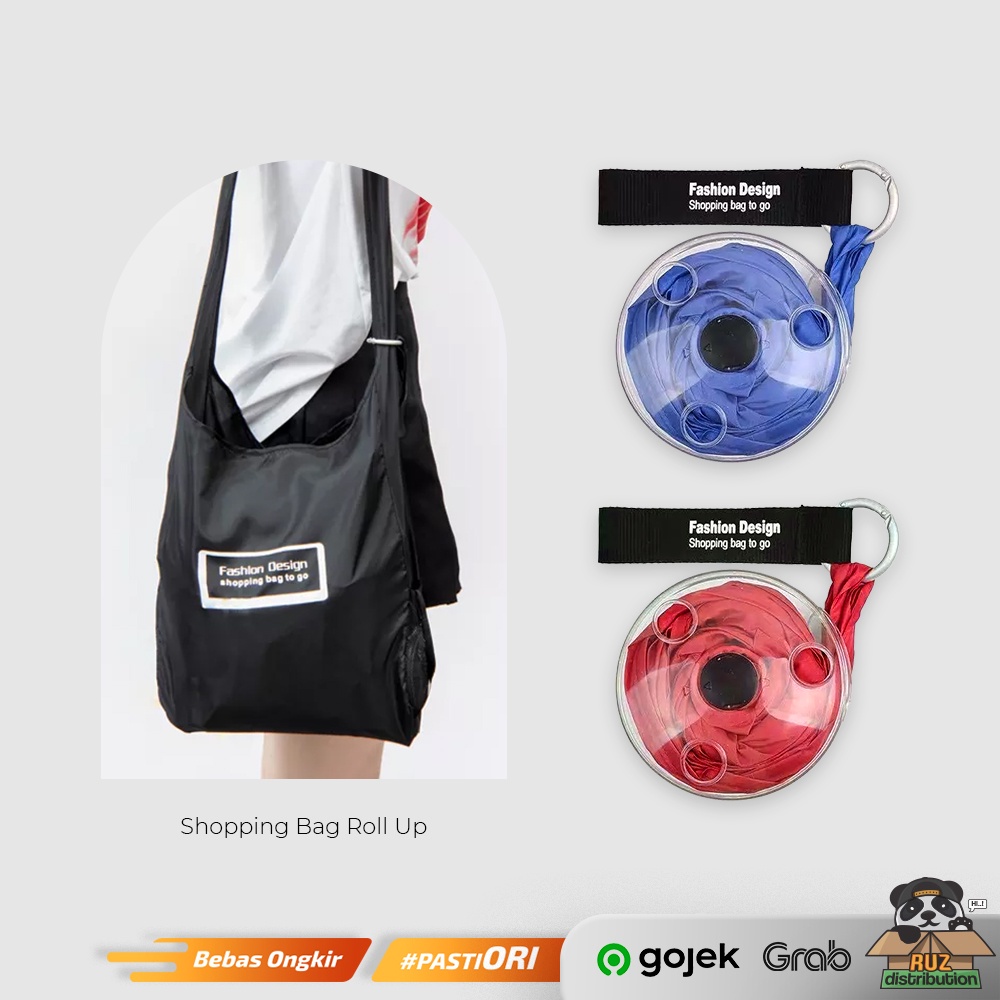 Shopping Bag Roll Up Tas Gulung Praktis - Tas Belanja Praktis