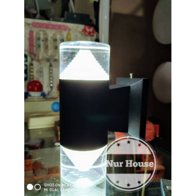 lampu dinding kristal led 2 lampu