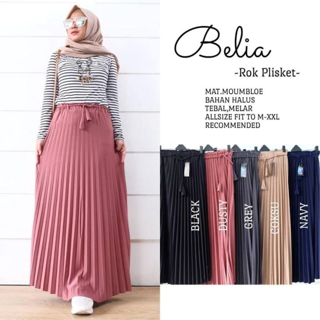 DF - Rok Plisket Premium // belia Pleated Skirt // Jersey Moumbloe Tali Lepas-5