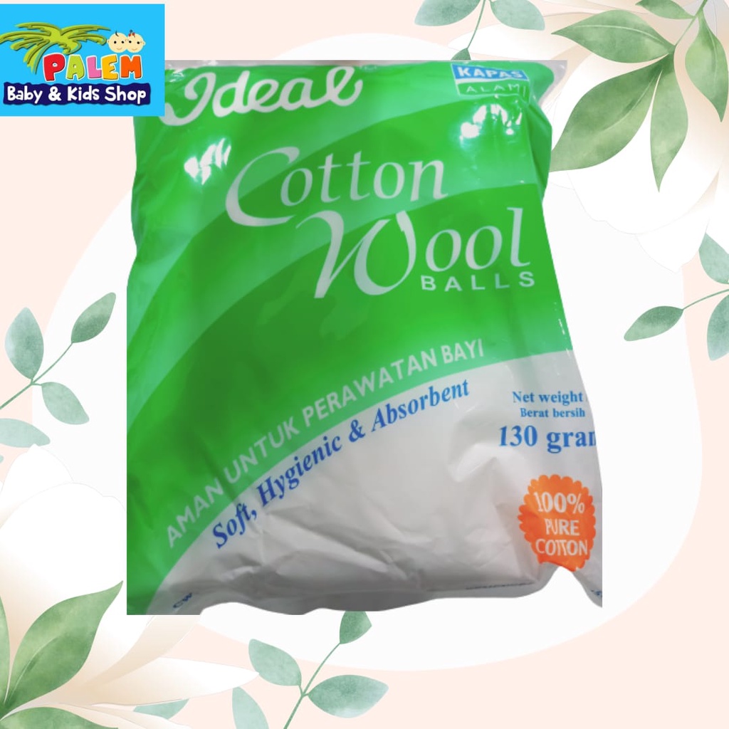 IDEAL COTTON WOOL BALLS  kapas bulat 130gram