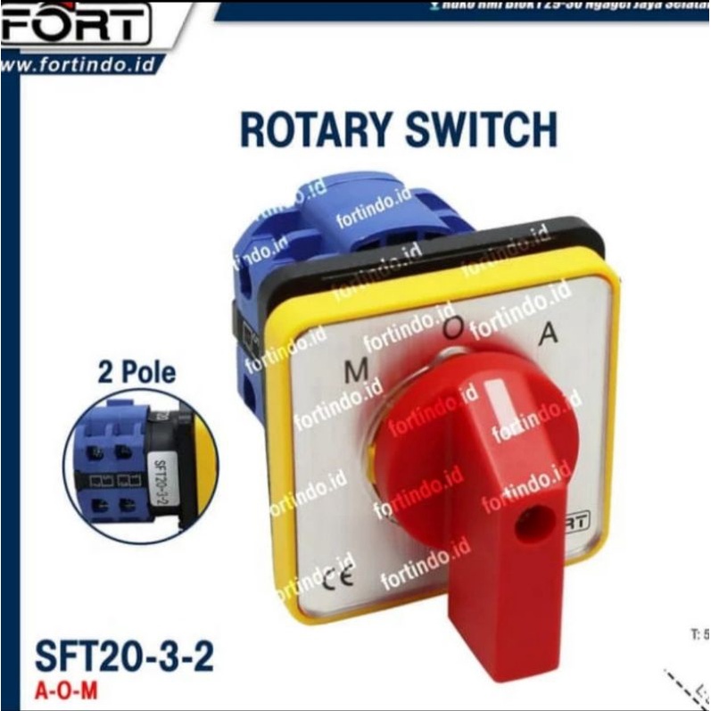 Selector Switch/Rotary Switch SFT20-3-2 (Auto-Off-Manual) 2P SA16 FORT