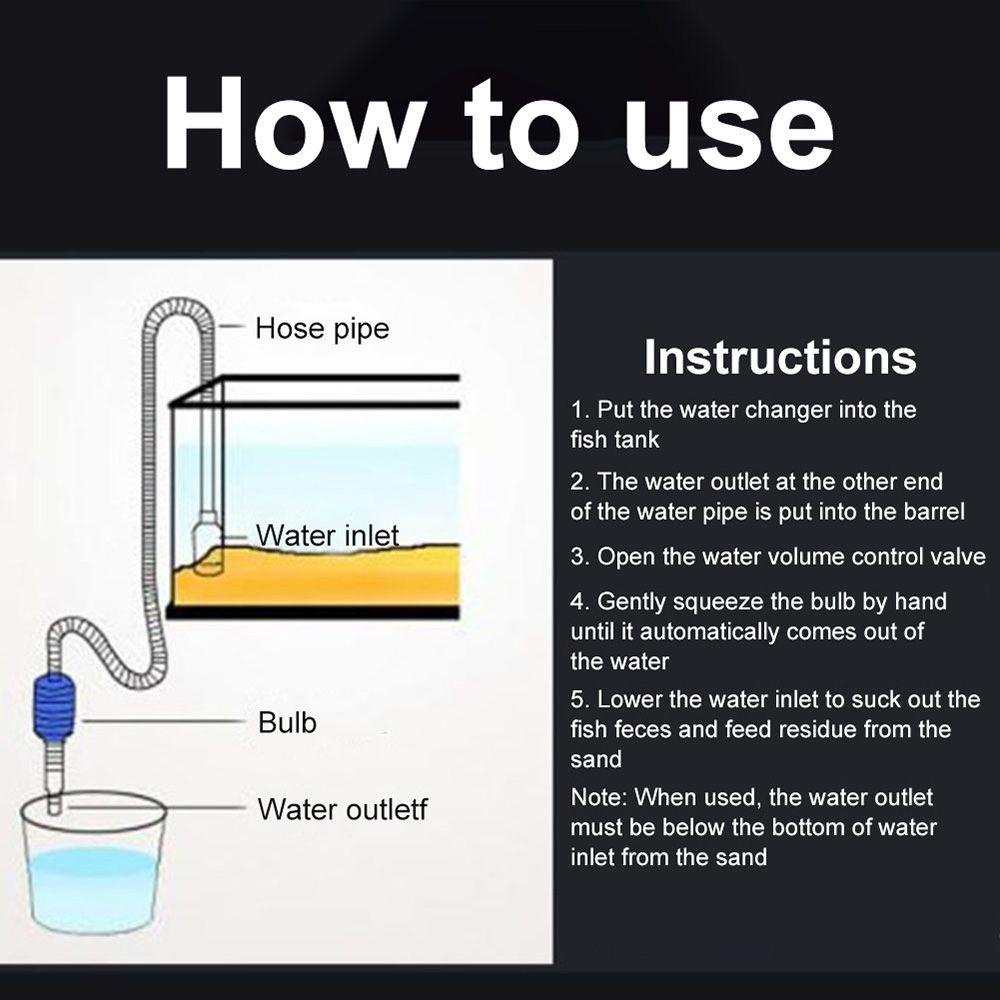 REBUY Rebuy Water Cleanger Alat Pompa Udara Dengan Grid Filter Fish Tank Aquarium Cleaner Pembersih Aksesoris Water Changer Aquarium Siphon