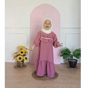 EMIRA DRESS ANAK CRINKLE AIRFLOW, GAMIS ANAK PEREMPUAN, LONG DRESS, DRESS ANAK PEREMPUAN