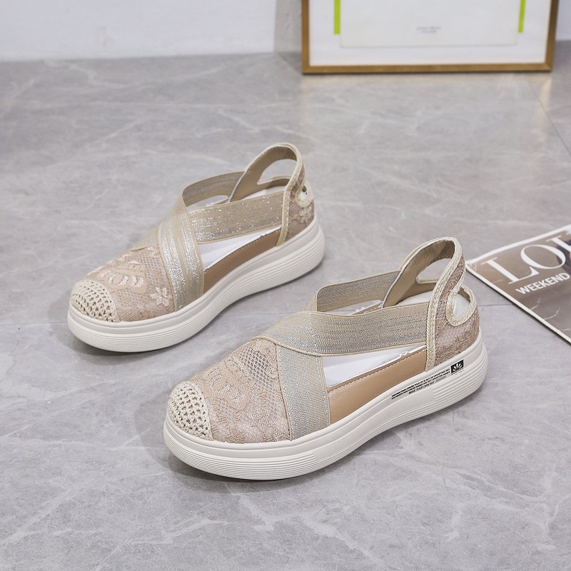 BISA COD! Sepatu Slip On Wedges Wanita Premium Sanzeil Stella Import 0016