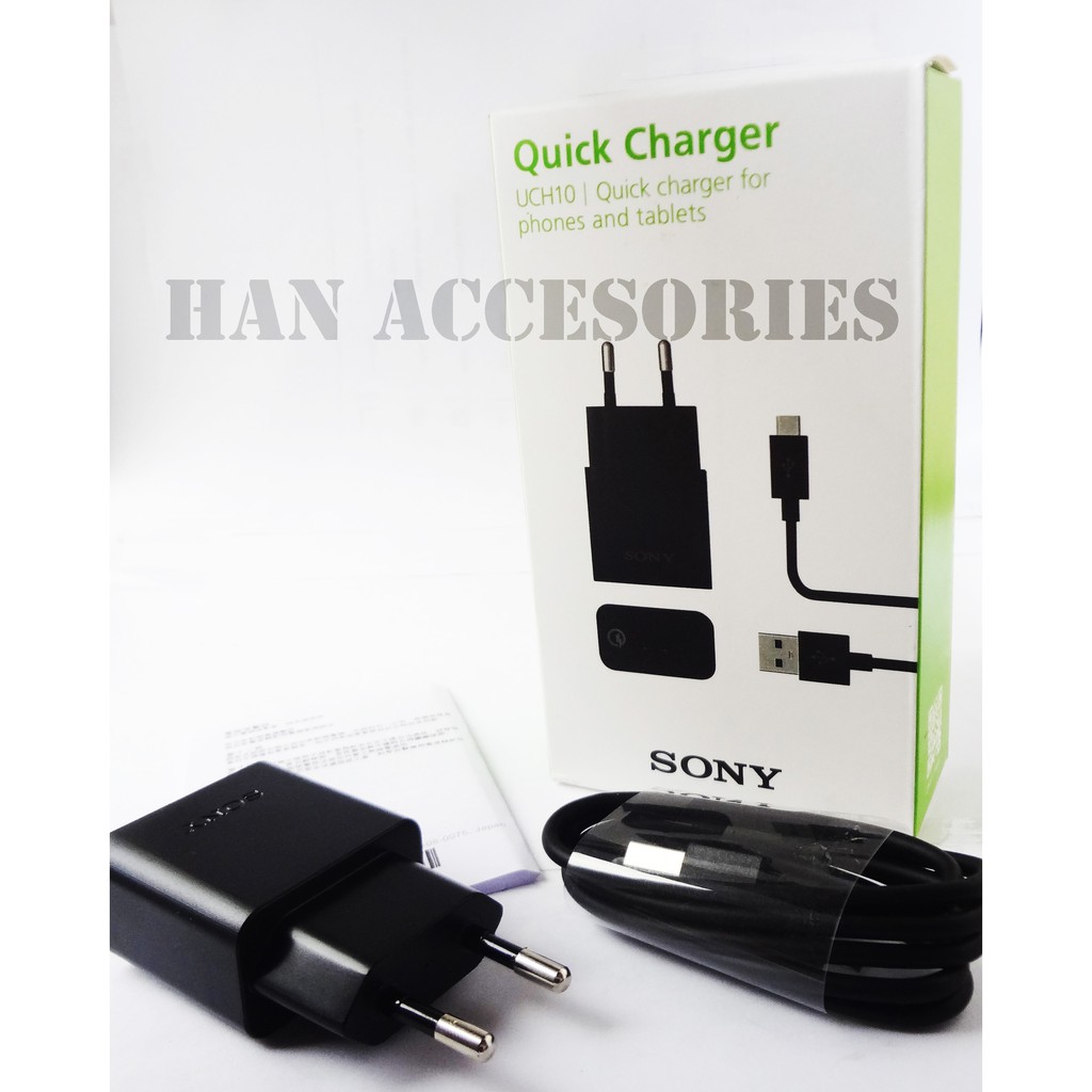 SONY QUICK CHARGER UCH10 MICRO USB / USB TYPE C ORIGINAL 100% - Fast Charging