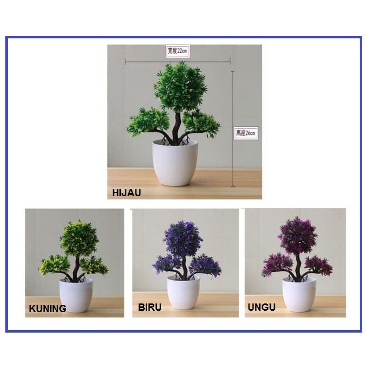  Pot  Tanaman Hias Dekorasi Bunga Bonsai  Palsu Ornamen 