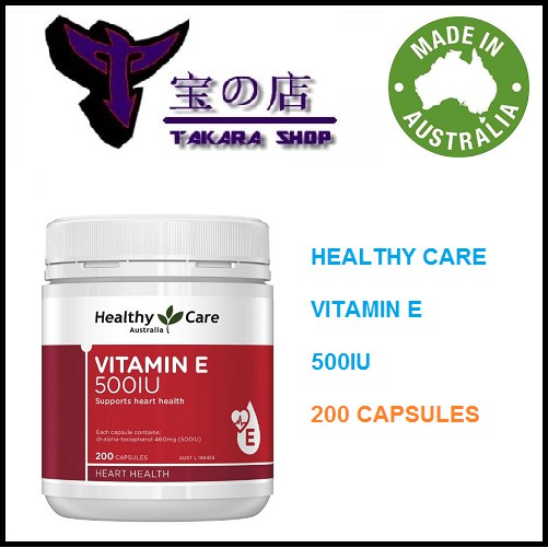 Healthy Care Vitamin E 500IU - 200 Capsules