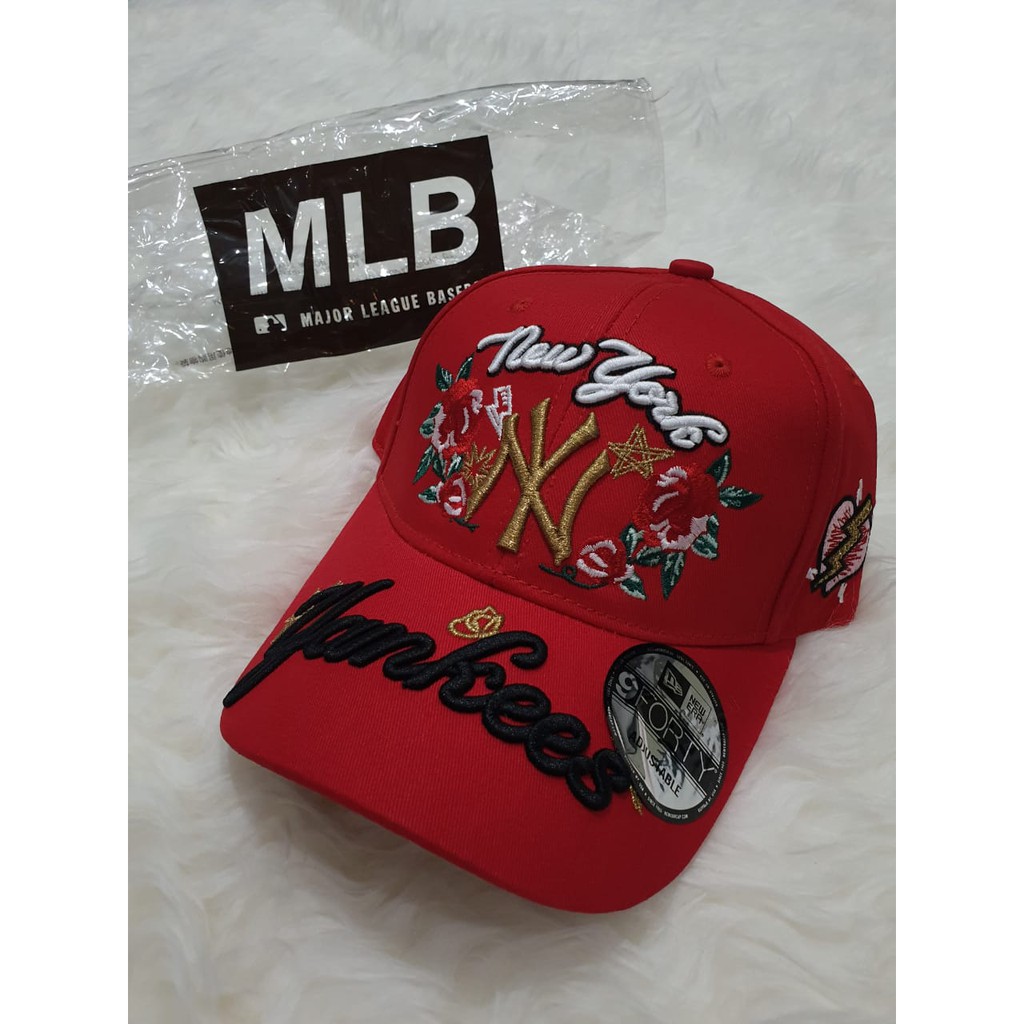 Topi Baseball MLB LA Merah ROSE Limited Edition
