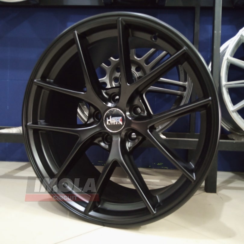 Jual pelek mobil murah cocok untuk inova crv hrv ring 18 HSR wheel baut 5 lebar 8/9 Hitam r18 lobang