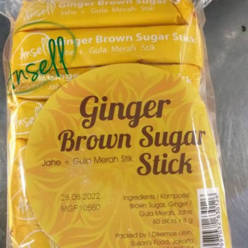 

ANSELL GINGER BROWN SUGAR STICK 60X8GR