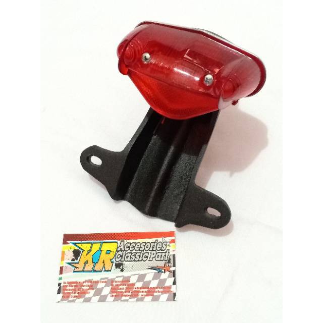 Stoplamp Kodok inggris + V80 Diral (Poles &amp; Hitam)