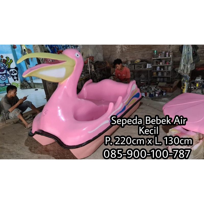 Sepeda Air Fiberglass, Bebek Air Kecil, Bebek Wahana Air Permainan.Ready-Stock.