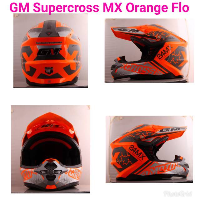 HELM GM CROSS MX ORANGE FLO