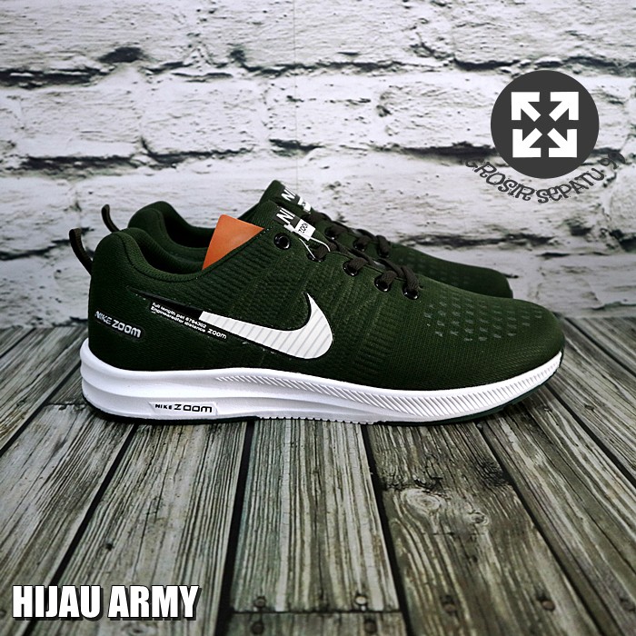 PGS IMPORT PREMIUM SEPATU SNEAKERS NIKE ZOOM PEGASUS V2 RUNNING OLAHRAGA PRIA HITAM NAVY ARMY PUTIH-7