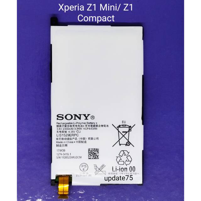 Baterai Sony Xperia Z1 Mini  Z1 Compact LiS1529ERPC original