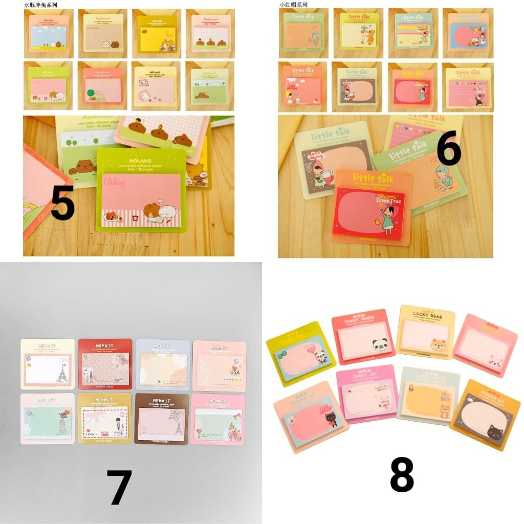 MEMO KARAKTER LUCU & UNIK NOTEBOOK CATATAN MEMO KARAKTER-2