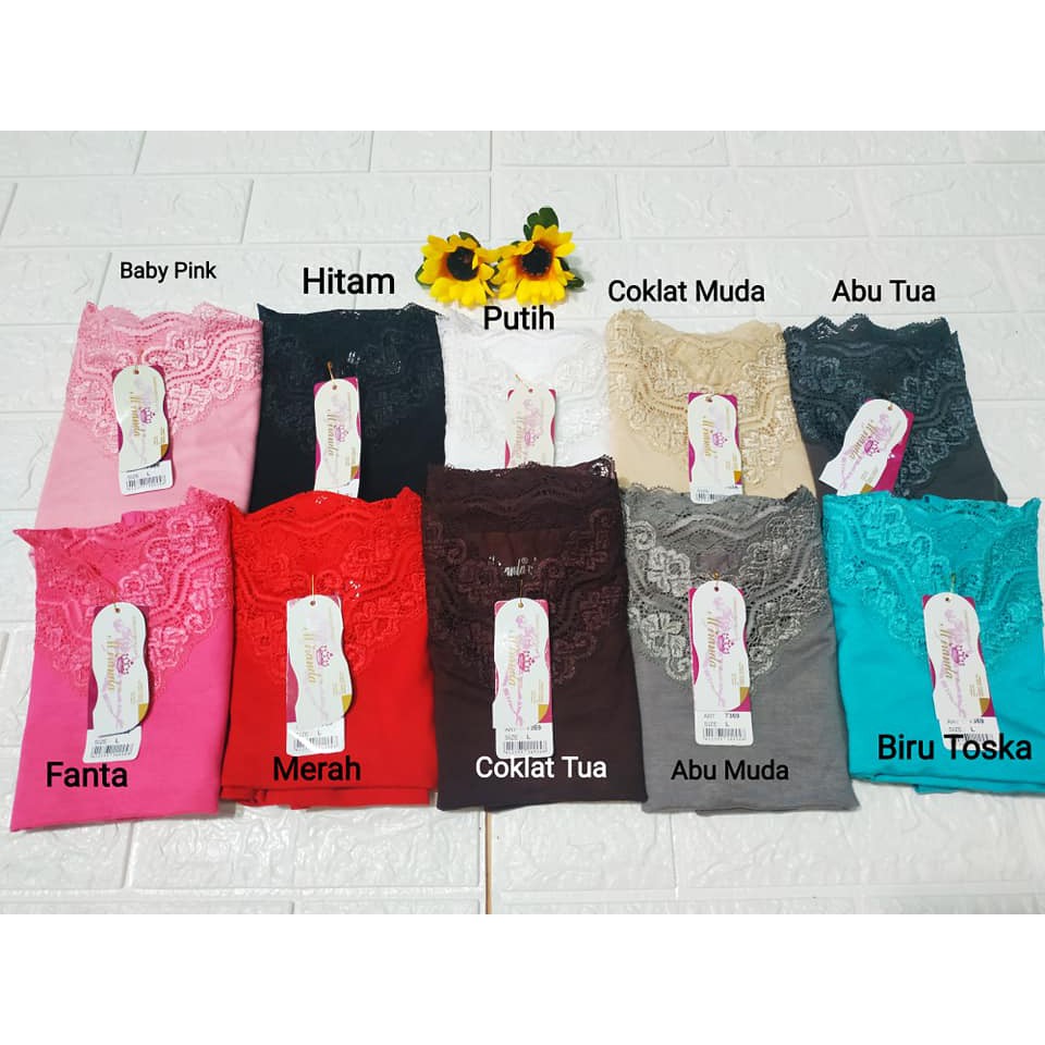 Camisole Renda V Adem Luxury Merk  Miranda 7369 size L - XXL Kaos Dalam Wanita Good Quality