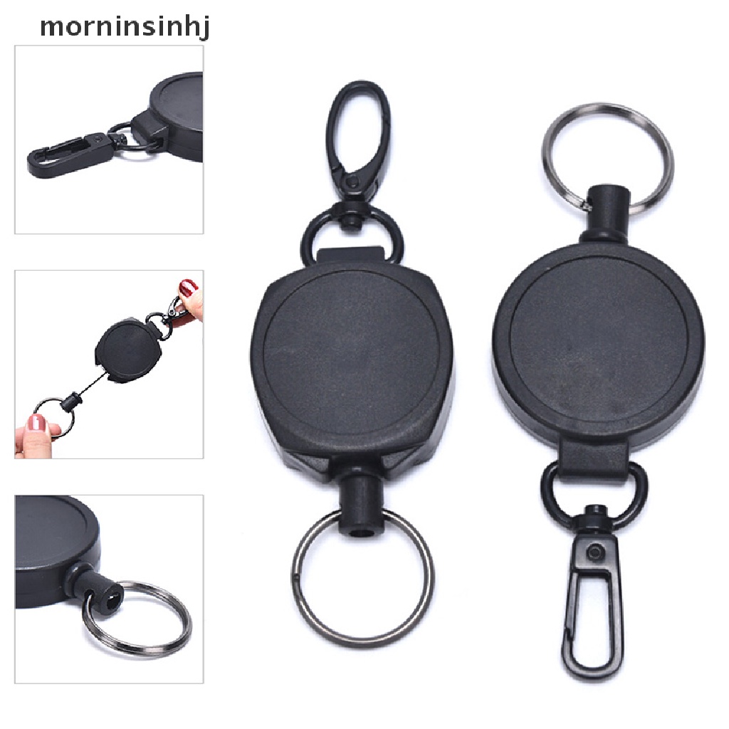 Mor Gantungan Kunci Retractable Dengan Klip Holder Kartu Id