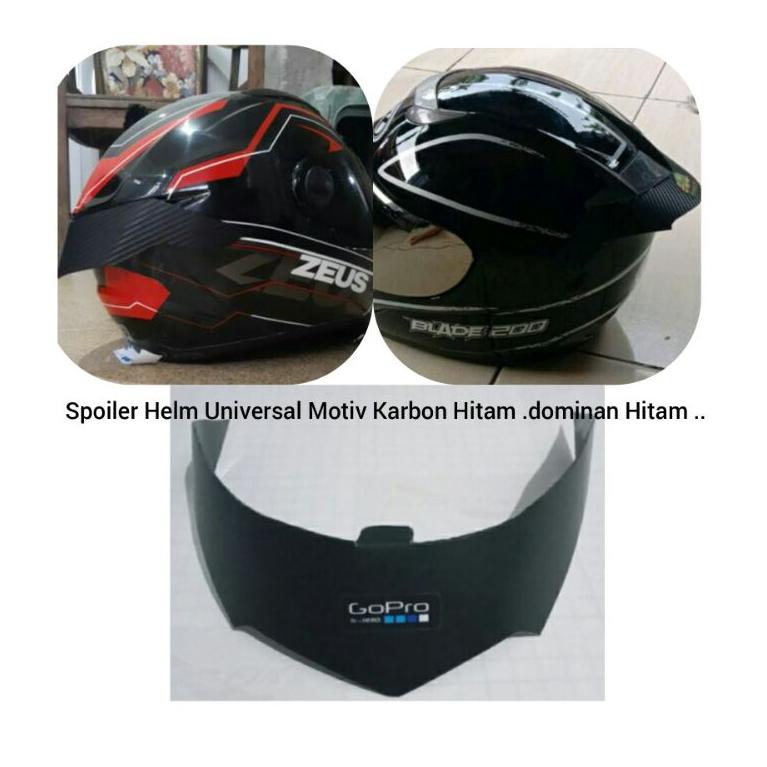 Laris KK068 Spoiler Helm Universal hitam Carbon(Ink dynamic,honda ,yamaha ,centro )dll KK0