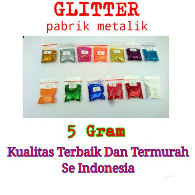 Serbuk Glitter / Serbuk Glitter Hologram / Serbuk Glitter Cat / Serbuk Glitter Halus 5 gram
