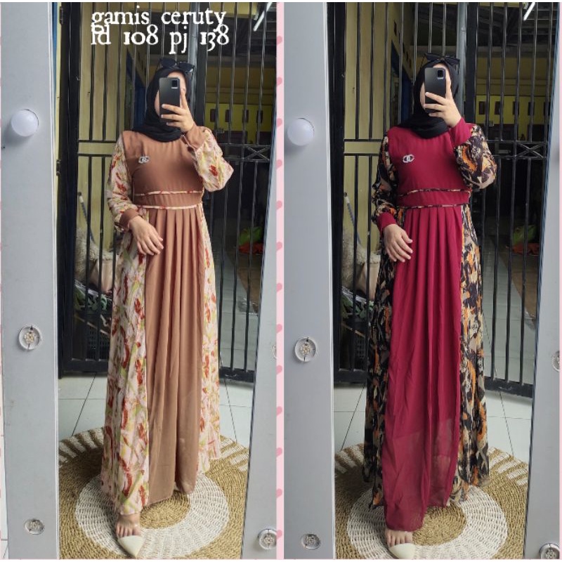 gamis ceruty motif