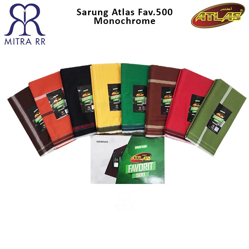 Sarung Atlas Favorit 500 Monochrome Sarung Tenun Dewasa Polos Garis