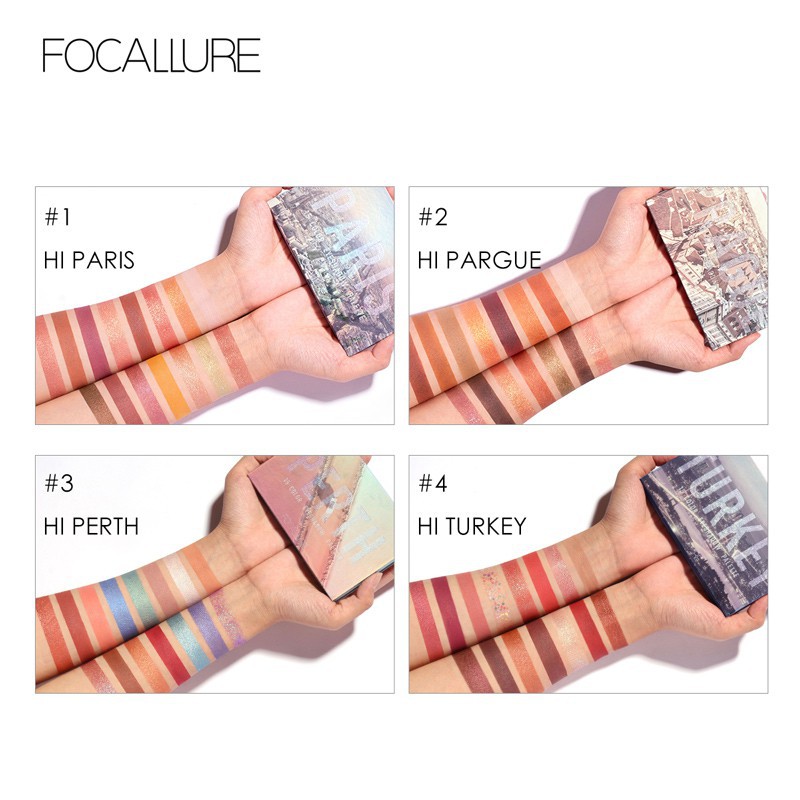 Official Distributor Focallure FA100 Glitter Eyeshadow Palette Go Travel Eyeshadow Focallure