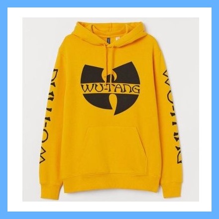 Hoodie hnm/H&M WUTANG Wu-Tang Clan Dark Yellow Printed