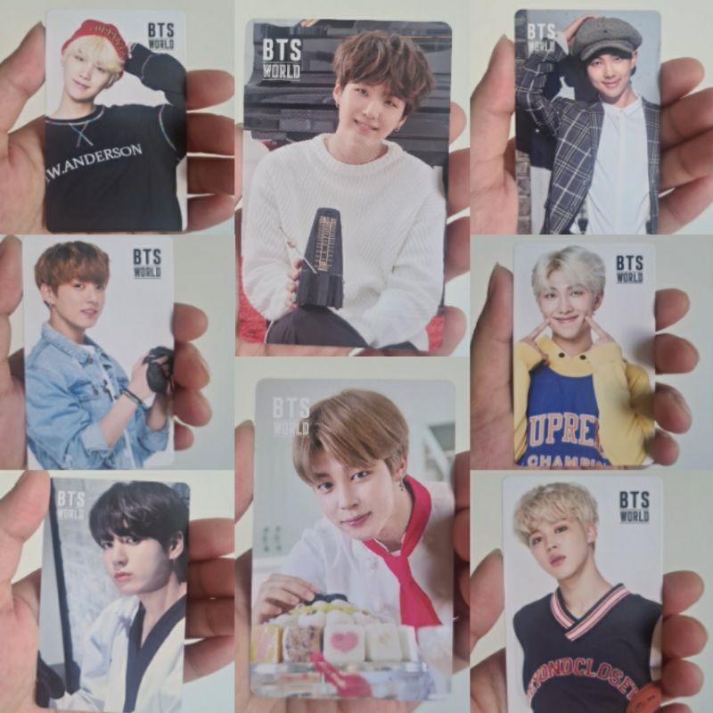 READY PC/PHOTOCARD OFFICIAL BTS WORLD ALBUM JIMIN JUNGKOOK SUGA RM