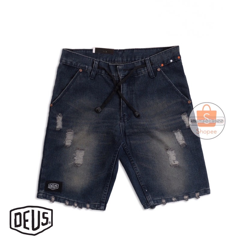 [Bisa COD]Celana Jeans Pendek Sobek Pria Wisker Jeans Pendek Ripped Robek Pria Premium Distro NEW