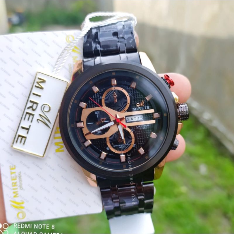 JAM MIRETE SPORT☑️ RANTAI STAINLIS STEL JAM TANGAN PRIA TAHAN AIR RANTAI STAINLIS STEL ANTI KARAT, JAM TANGAN IMPORT MIRETE