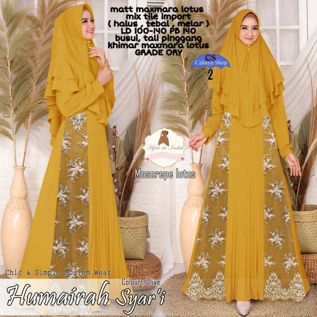Gamis syar'i HUMAIRAH
